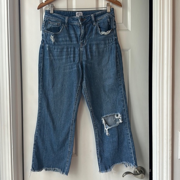 Urban outfitters BDG kick flare high rise cropped distressed jeans size 29 - Picture 1 of 4